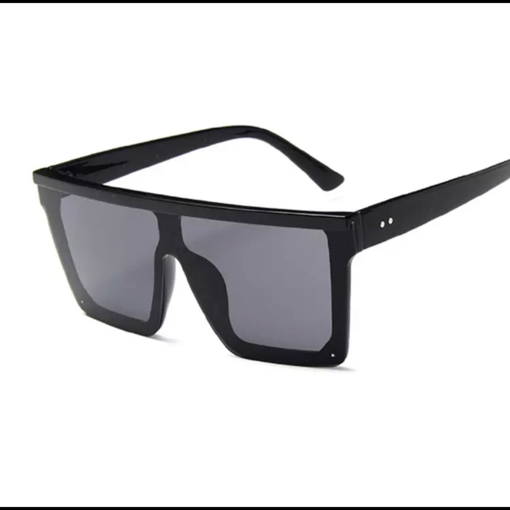New Black Square Sunglasses Women Big Frame Fashion Retro Mirror Sun Glasses